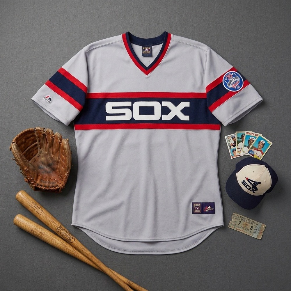 Vintage Majestic Chicago White Sox Jersey 3XL Cooperstown 1985 Comiskey Patch